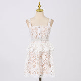 Dadizhimu Sexy Sweet Dress 2025 New Sling Embroidery Design High-Rise Solid Color Dress Woman
