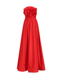 Dadizhimu Temperament Famous Wind 2025 Spring New Splicing Three-Dimensional Flowers Decorated High Waist Bra Long Dress Woman