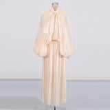 Dadizhimu Niche Dress 2025 Spring New Fashion Niche Design-Sensitive Bat Sleeve With 100-Fold Dress Dress Woman