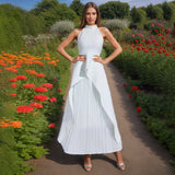 Dadizhimu 2025 Temperament Commute Sleeveless Irregular Top + Folded Skirt Two-Piece Suit Female Tide