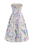 Dadizhimu Fashion Rope Dress 2025 Spring New High-End Smeared Thumped Flower Dress Dress Woman Trend