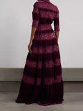 Dadizhimu 2025 New French Retro Heavy Industry Embroidery High-Rise Lanky Dress Women's Evening Dress Dress
