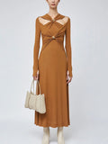 Dadizhimu Style Dress Dress Dress 2025 Summer New Hollow Kinesi Design Slim Thin Dress Dress Woman