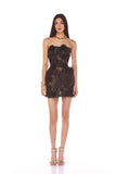 Dadizhimu Embroidered Three-Dimensional Flower Dress With Short Skirt Sexy Breast-Wearing Dress Light Luxury Dinner Dress