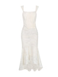 Dadizhimu Women's Clothing New Lace Fish Bone Sling Skirt Body-Brettooed Fishtail Dress French Dress
