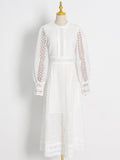 Dadizhimu Industry Embroidered Sleeves In The Summer 2025 New Round Lantern Sleeves To The Skinny Dresses